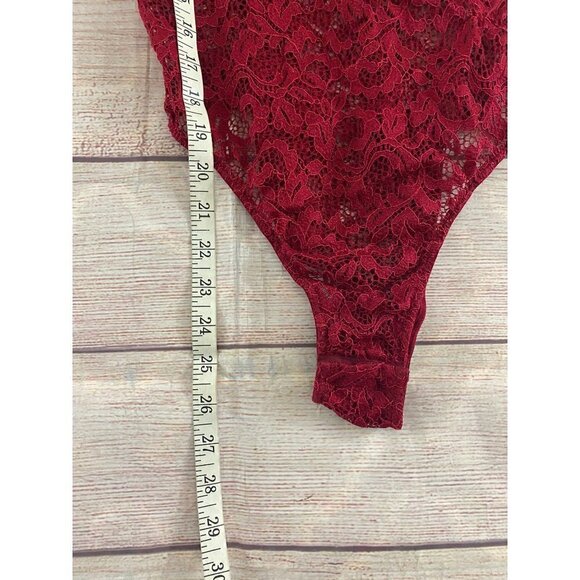 Victoria Secret Women's Red Sheer Lace Teddy - Medium - Picture 3 of 11